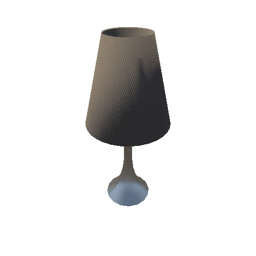 Desk Lamp-001 - Brushed Metal Cone Shade Tan